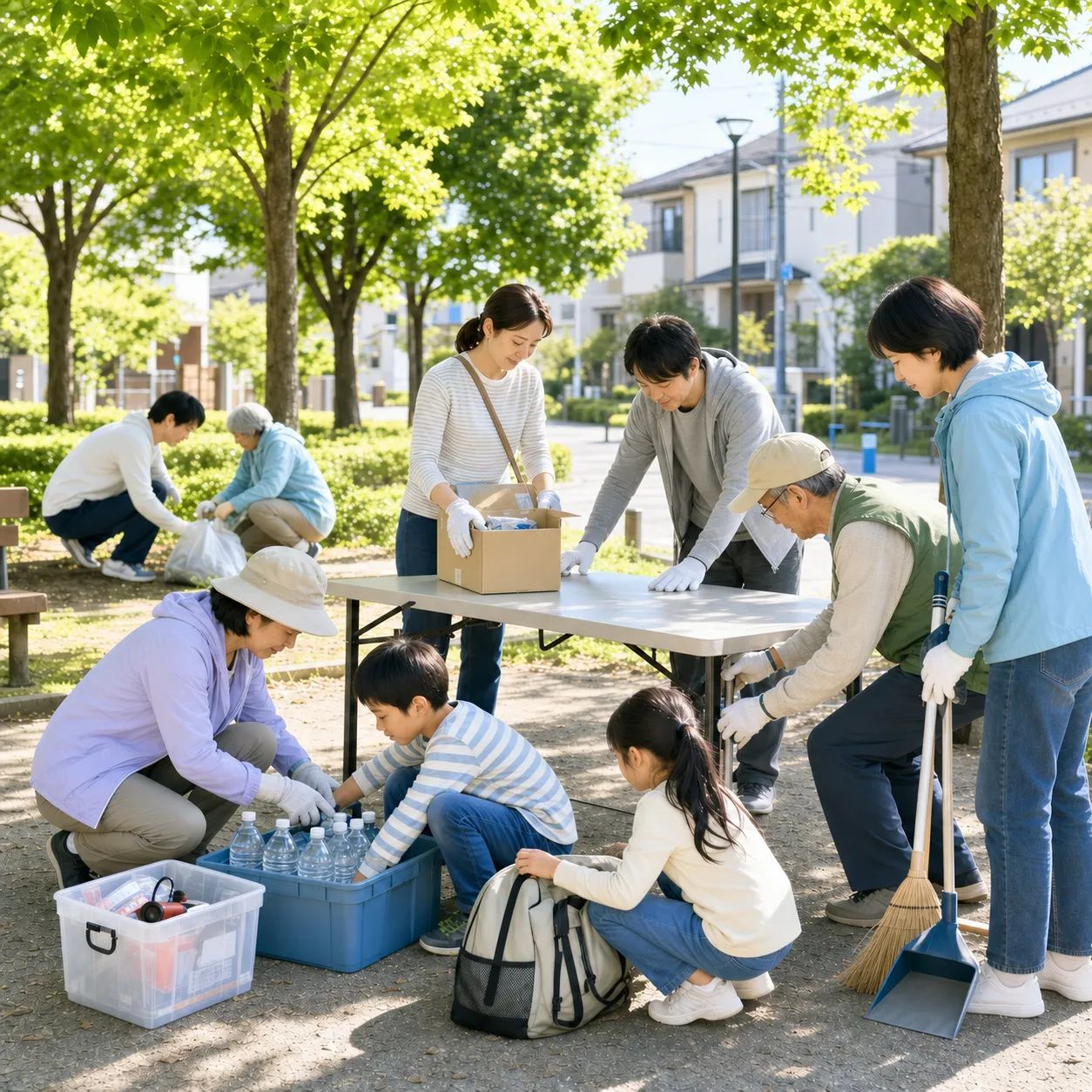 地域活動に協力する住民のみなさんのイメージ